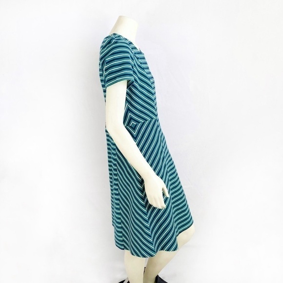 Talbots Striped Fit & Flare Dress size L - Picture 6 of 7